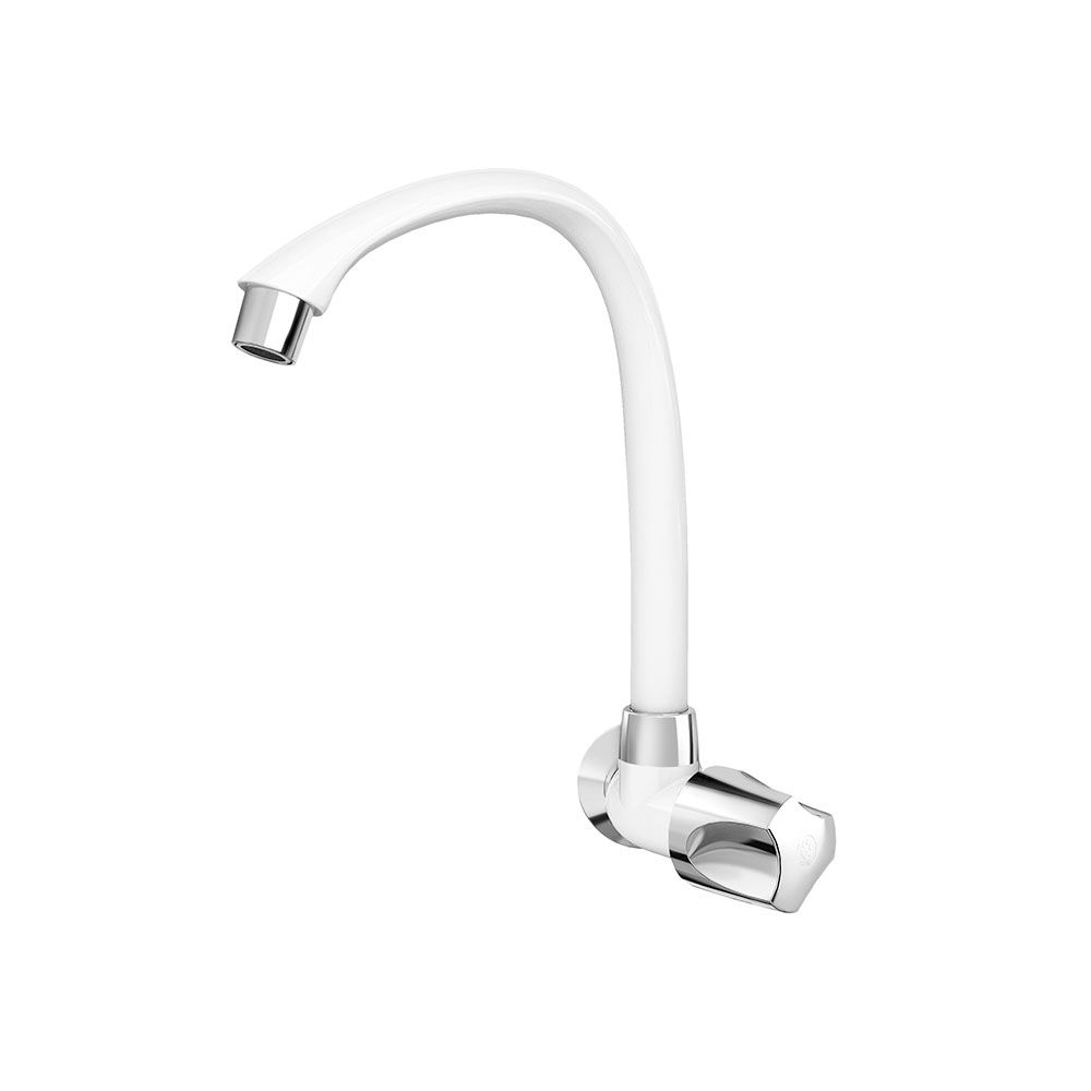 Imagem do produto Tigre Torneira Cozinha Parede Bica Alta Branco Cromado 1/2-3/4"