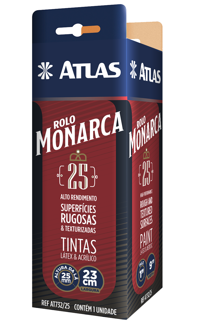Imagem do produto Atlas Rolo de Pintura Monarca Lã Sintética 25mm 23cm