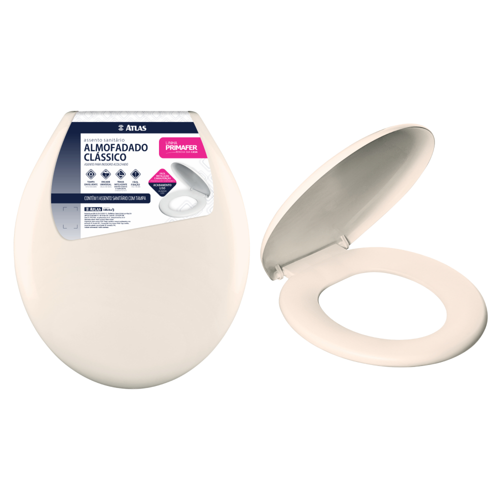 Imagem do produto Assento sanitário clássico almofadado - creme