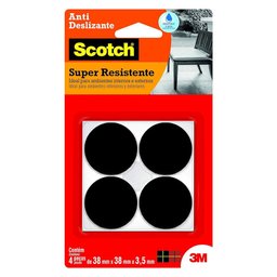 Imagem do produto 9 Protetores Anti-Risco Antideslizante 3,0 x 3,0 cm Grande Scotch Redondo Preto 3M-HB004262869