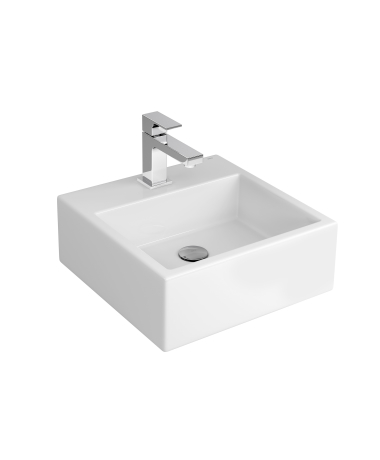 Imagem do produto Cuba Quadrada de Apoio com Mesa 41cm Branco
