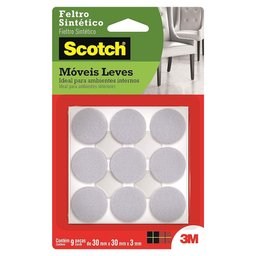 Imagem do produto Feltro Sintético Redondo Grande para Móveis Leves Cartela com 9 Unidades 3M-HB004262620