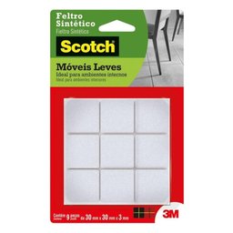 Imagem do produto Feltro Sintético Quadrado Grande para Móveis Leves Cartela com 9 Unidades 3M-HB004262588