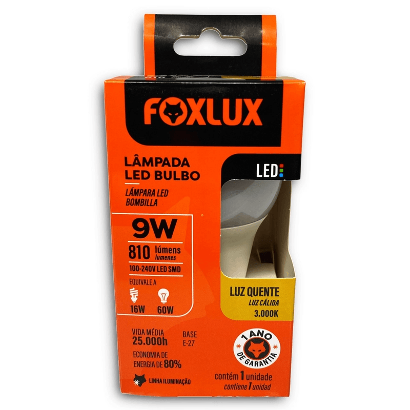 Imagem do produto LAMP LED  9W 3000K BIV FOXLUX