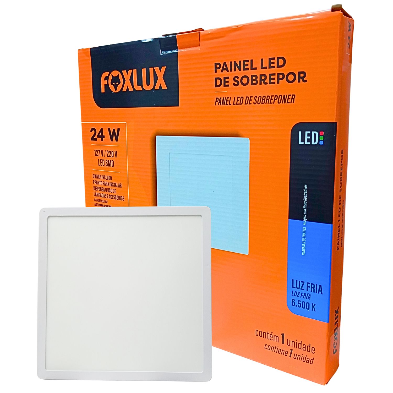 Imagem do produto PLAFON LED QUAD SOBR 24W 6500K FOX