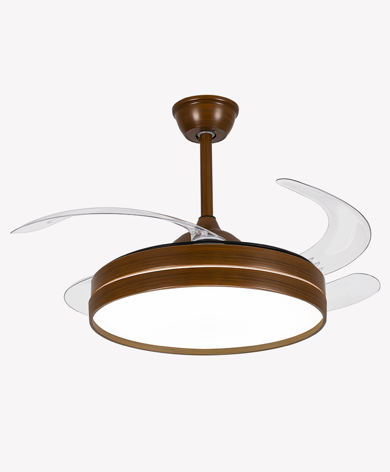 Imagem do produto Ventilador De Teto Air Imbuia Dimerizável 4 Pás Retrátil Madeira Bivolt OpusLED