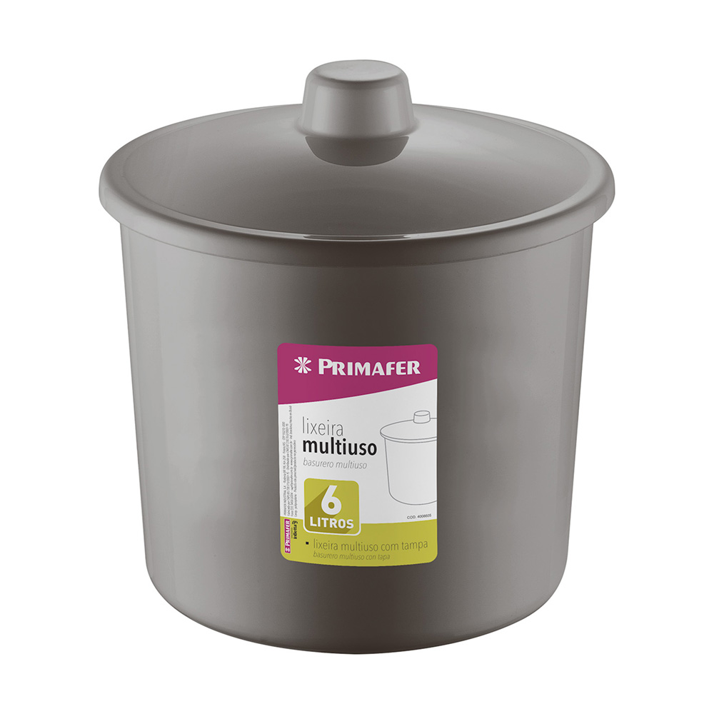 Imagem do produto Lixeira 6 peças - cinza