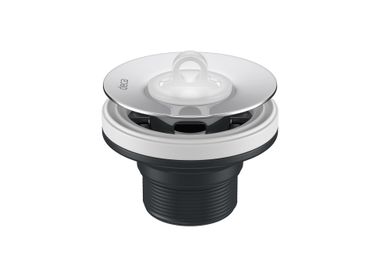 Imagem do produto Válvula de Escoamento com Tampa Plástica para Lavatório, Cuba e Bidê Cromado