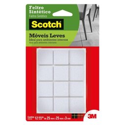 Imagem do produto Feltro Sintético Quadrado Médio para Móveis Leves Cartela com 9 Unidades 3M-HB004262596