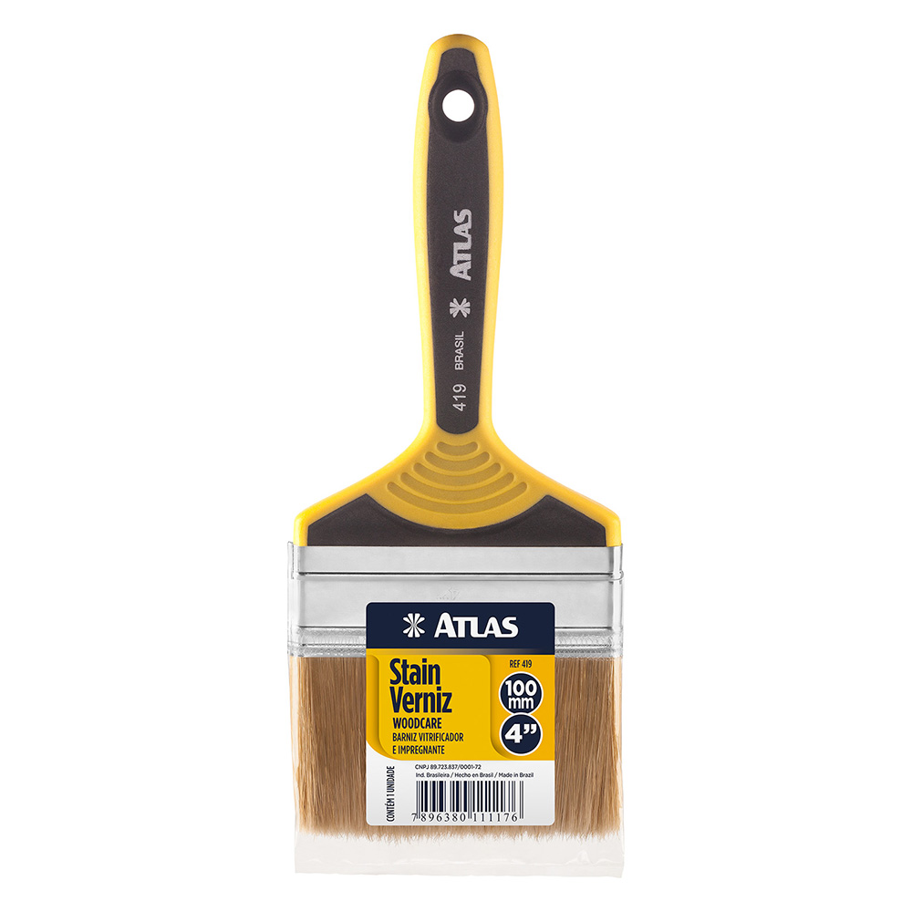 Imagem do produto Atlas Trincha Cabo Amarelo Stain & Verniz 4''