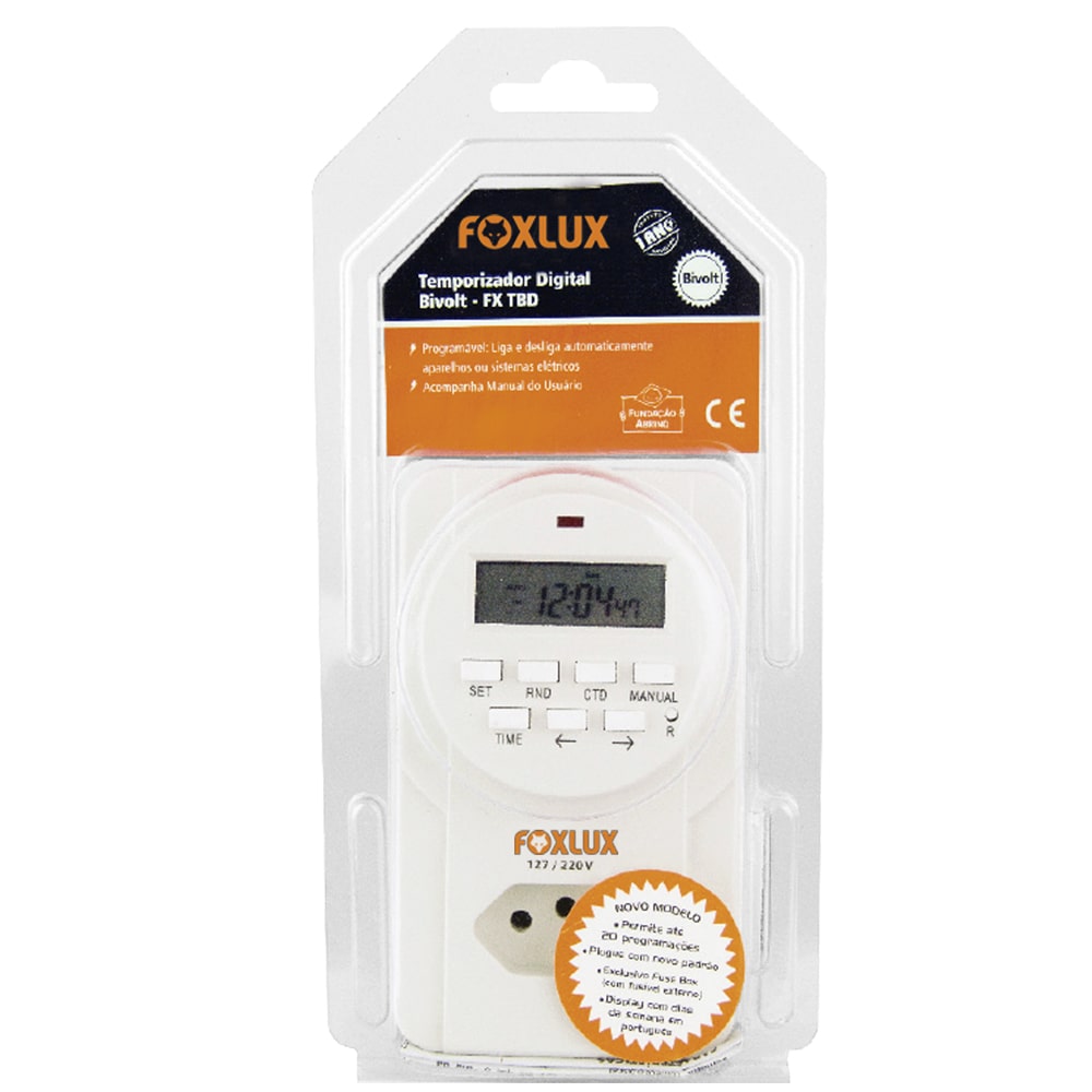 Imagem do produto SENSOR. DIGITAL DE TEMPO BIVOLT FOXLUX