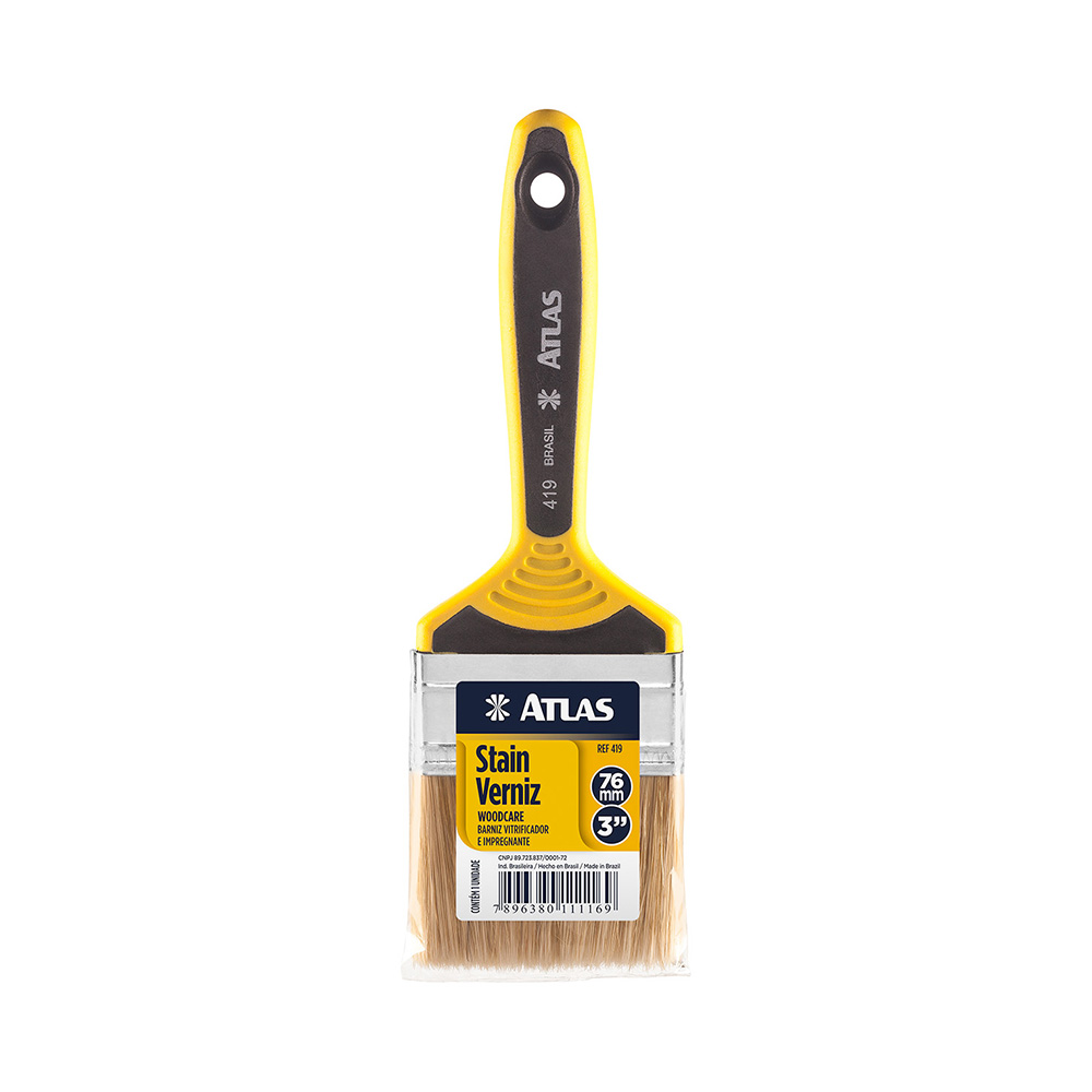 Imagem do produto Atlas Trincha Cabo Amarelo Stain & Verniz 3''