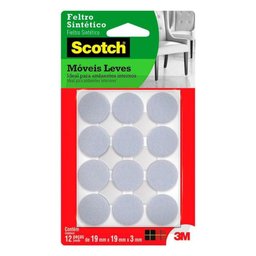 Imagem do produto Feltro Sintético Redondo Pequeno para Móveis Leves Cartela com 12 Unidades 3M-HB004262646