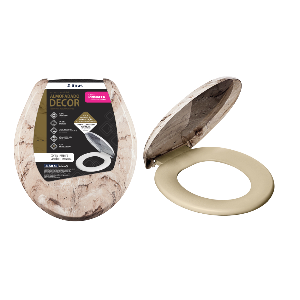 Imagem do produto Assento sanitário almofadado estampa mármore - mármore