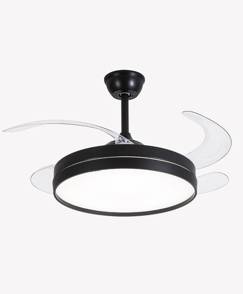 Imagem do produto Ventilador De Teto Air Basic Dimerizável 4 Pás Retrátil Preto Bivolt OpusLED