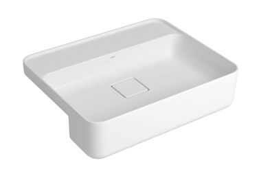 Imagem do produto Cuba Retangular de Semi-Encaixe 50cm com Deck Branco