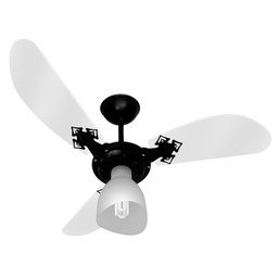 Imagem do produto Ventilador de Teto New Cristal Light 3 Pás Preto/Cristal 110V VENTI DELTA-38-3120