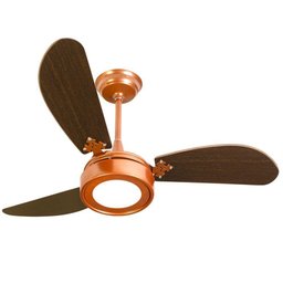 Imagem do produto Ventilador De Teto Venti-delta New Light Led Cobre Com 3 Pás Marrom Luz Branca 6000k 110v VENTI DELTA-587263