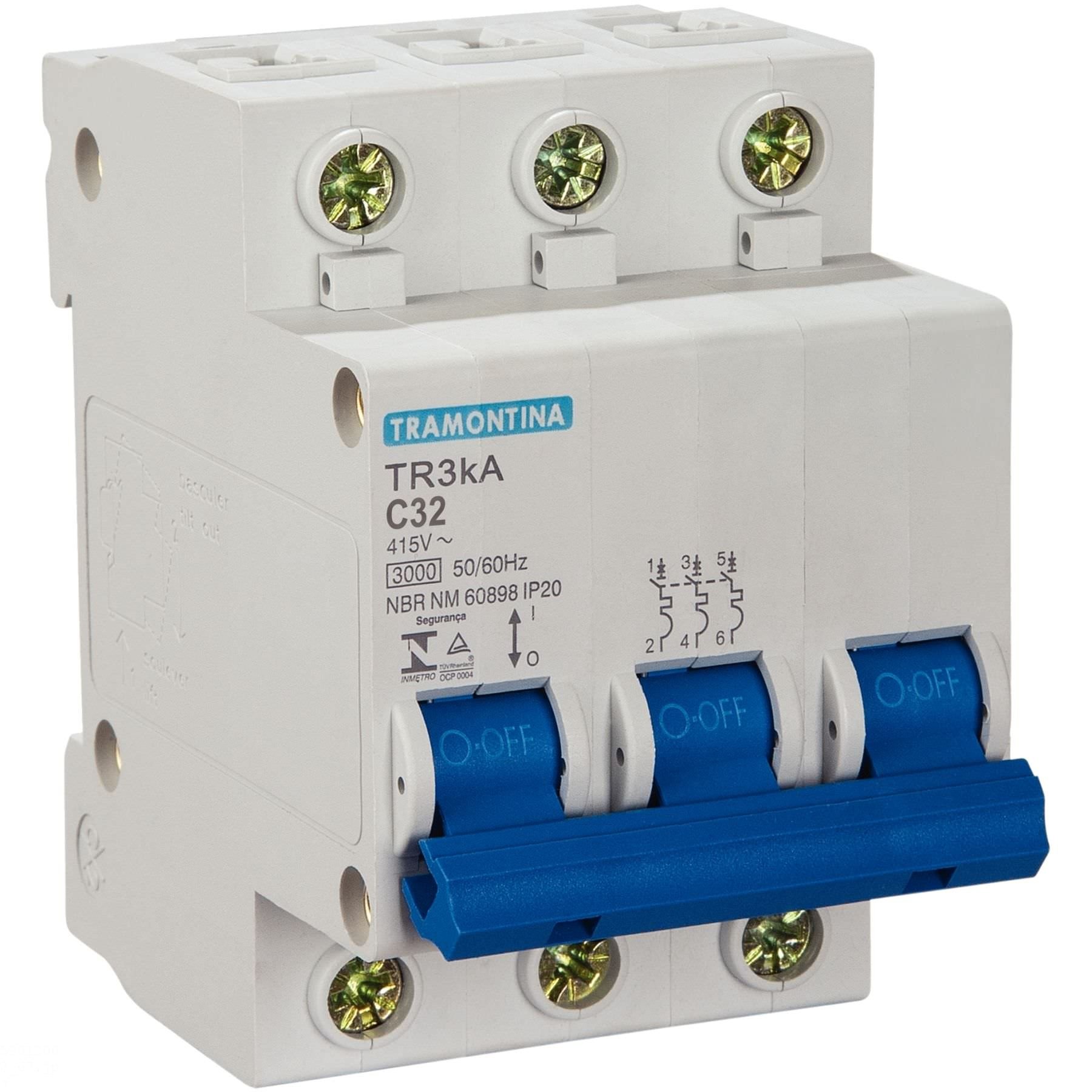 Imagem do produto Tramontina Disjuntor Tripolar 3P 32A Curva C TR3KA