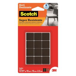 Imagem do produto 12 Anti Deslizante Quadrado Auto Adesivo Scotch 19mm P 3M-HB004262844