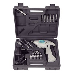 Imagem do produto Parafusadeira  a Bateria 3,6V Ni-Cd 1/4 Pol. com 46 Acessórios TRAMONTINA-42380045