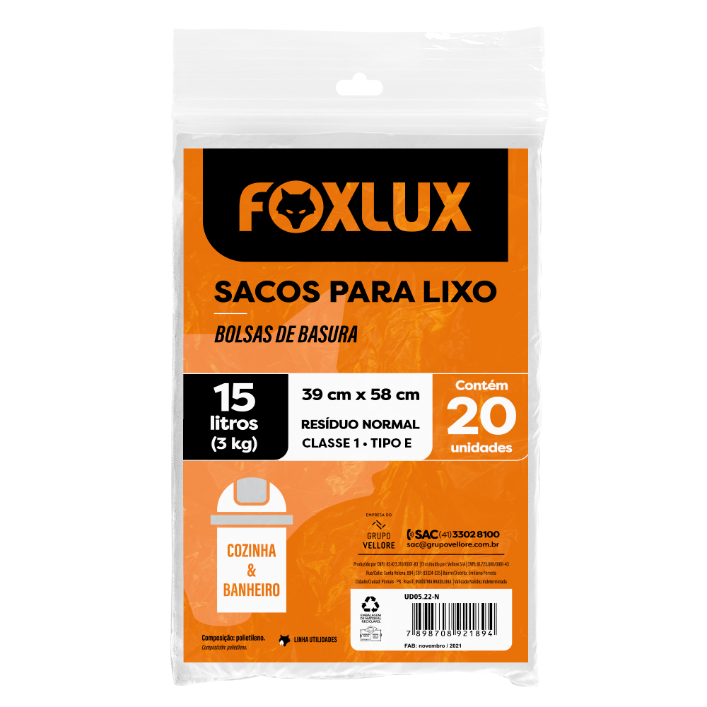 Imagem do produto SACO PARA LIXO 100L 75X105CM PT FOX