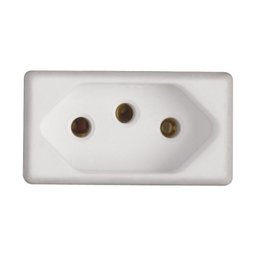 Imagem do produto Tomada 2P+T NBR 10A/250V Branco TRAMONTINA- 57115030