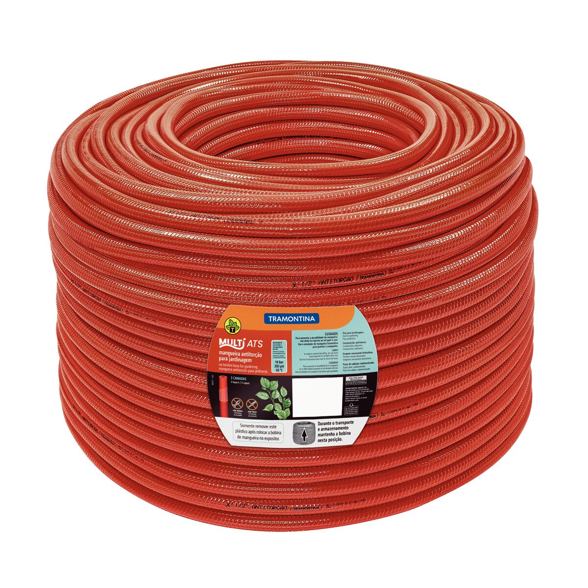 Imagem do produto Mangueira Antitorção Multi ATS 1/2" Tramontina para Jardim em PVC 3 Camadas 200 m