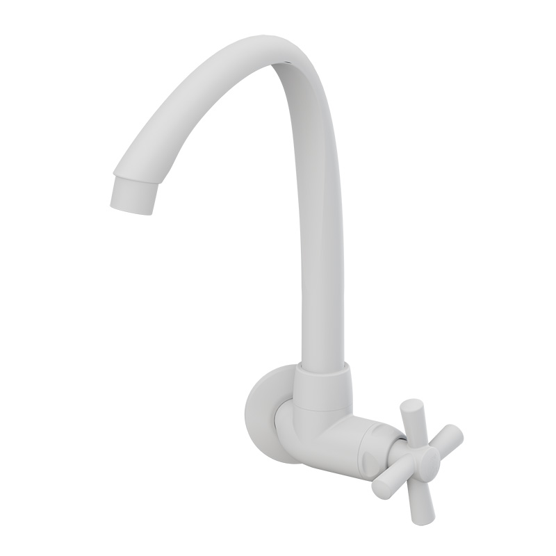 Imagem do produto Tigre Torneira de Parede para Cozinha Cross 1/2" x 3/4" Branco