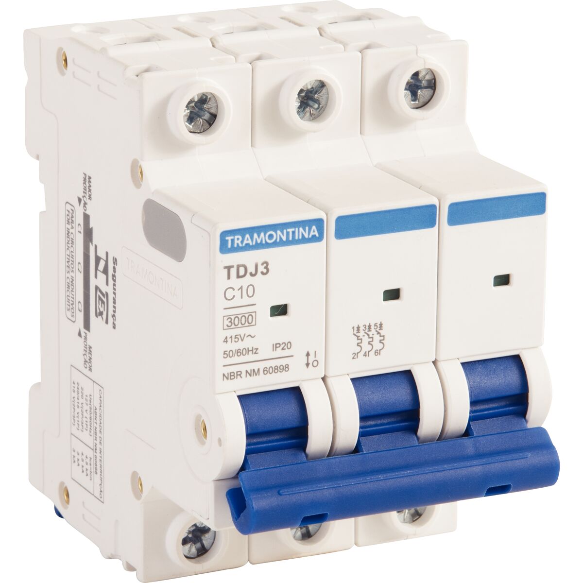 Imagem do produto Tramontina Minidisjuntor TDJ 3P 25A 3kA curva C