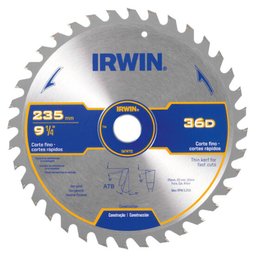 Imagem do produto Disco de Serra Circular 9.1/4 Pol. 36D para Máquinas Portáteis IRWIN-IW14112