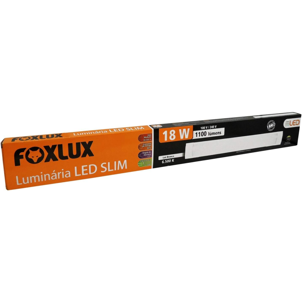 Imagem do produto LUMINARIA LED SLIM 18W 6500K BIV FOX
