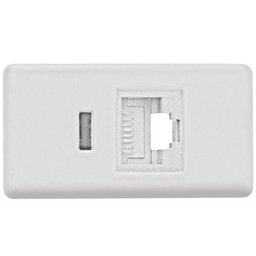 Imagem do produto Módulo Tomada para Transmissão de Dados RJ 45 Cat 6 Branca TRAMONTINA-57115056
