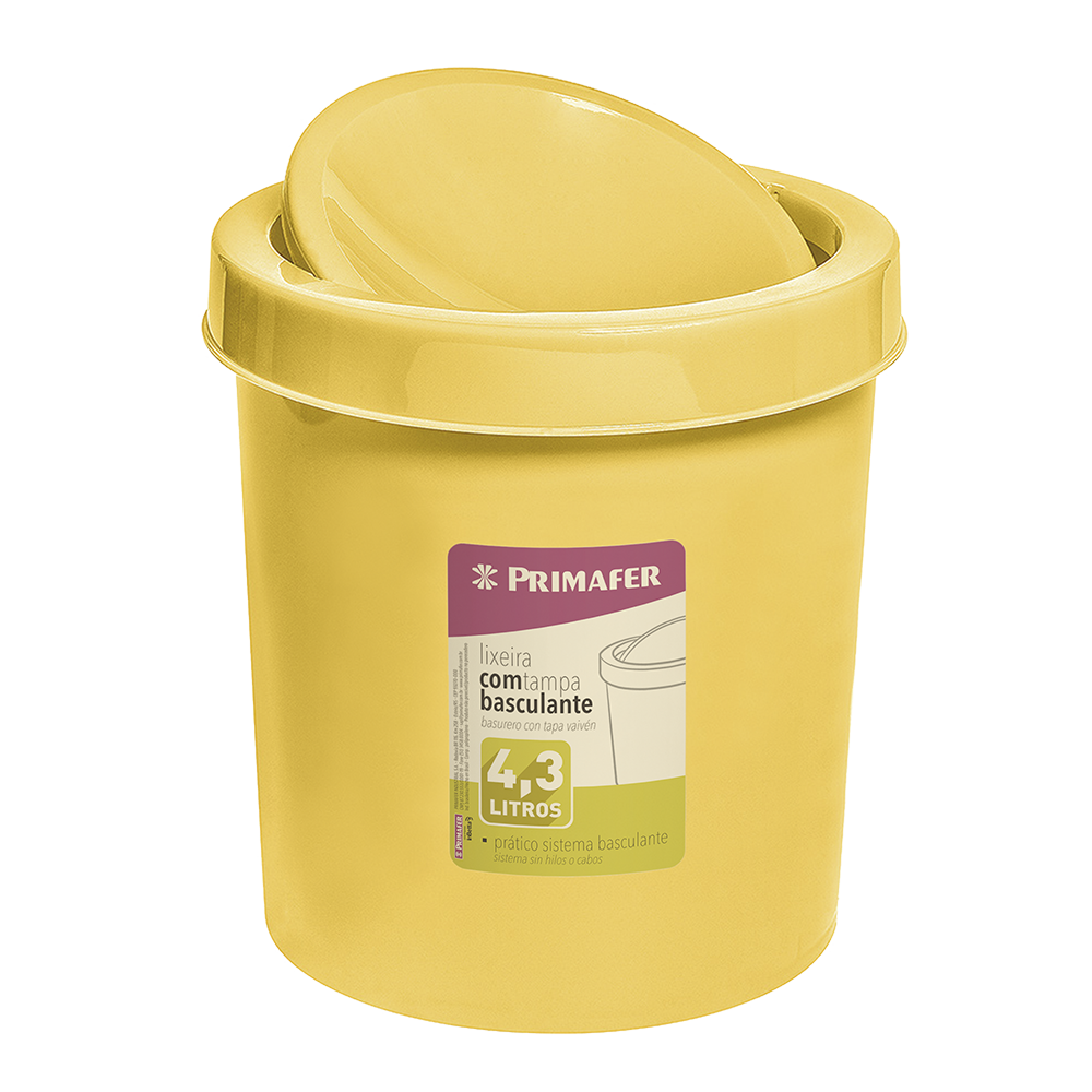 Imagem do produto Lixeira basculante cinza 6L